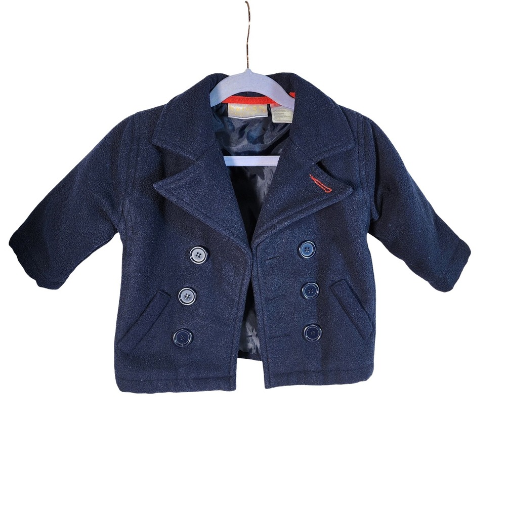 Beluga New York Navy Blue Double Breasted Peacoat‎ Toddler Boys Girls 18 Months